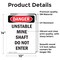Signmission Unstable Mine Shaft Do Not Enter Danger Sign, Vinyl Decal, 10in W x 14in L, 2PK OS-2PACK-DS-D-1014-V-2486 - alternate 3